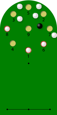 Score: 8 + 6 + 1 = 15.